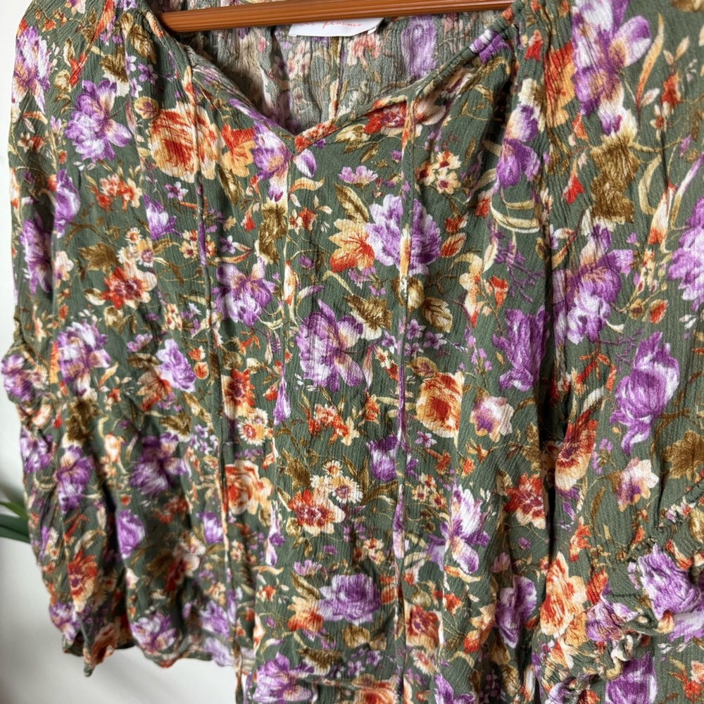 Ces Femme Floral Peasant Blouse – Size Large - Picture 2 of 4
